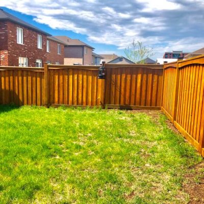 arkadys fence painting project in Stouffville